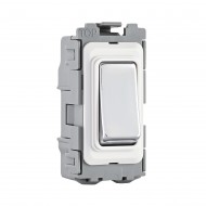 Saxby Grid 20A DP 2-Way Grid Switch Module - Polished Chrome