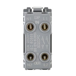 Saxby Grid 20A DP 2-Way Grid Switch Module - Polished Chrome