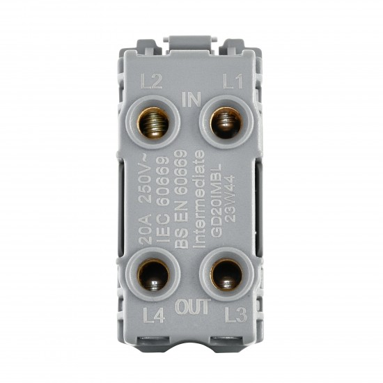 Saxby Grid 20A Intermediate Grid Switch Module - Matt Black