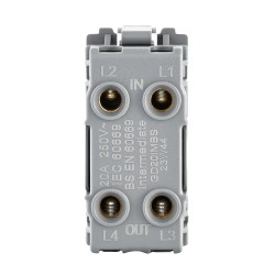 Saxby Grid 20A Intermediate Grid Switch Module - Brushed Steel