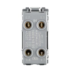 Saxby Grid 20A Intermediate Grid Switch Module - Polished Chrome