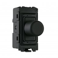 Saxby Grid 1 Gang 2-Way 100W LED Dimmer Module - Matt Black Black Insert