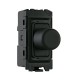 Saxby Grid 1 Gang 2-Way 100W LED Dimmer Module - Matt Black Black Insert