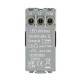 Saxby Grid 1 Gang 2-Way 100W LED Dimmer Module - Brushed Steel Grey Insert