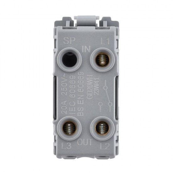 Saxby Grid 20A Single Pole 2-Way Grid Switch Module - White