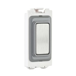 Saxby Grid Blanking Grid Module - Brushed Steel