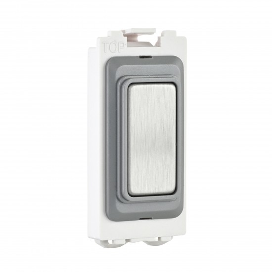 Saxby Grid Blanking Grid Module - Brushed Steel