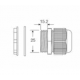 UNICRIMP 25MM WHITE NYLON TRS GLAND 13-18MM HOLE IP68 **SOLD PER 1 GLAND**