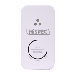 HISPEC BATTERY OPERATED CARBON MONOXIDE ALARM 10 YEAR LITHIUM **RADIO FREQUENCY**