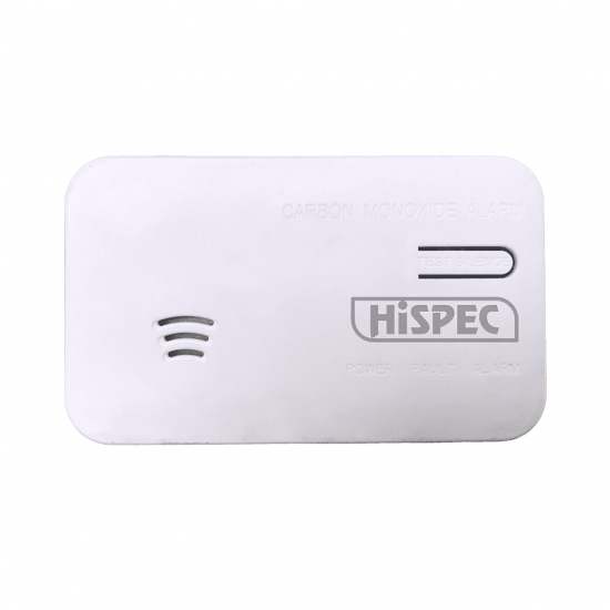 HISPEC BATTERY OPERATED CARBON MONOXIDE ALARM 10 YEAR LITHIUM
