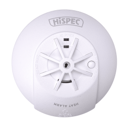 HISPEC HEAT DETECTOR, INTERCONNECT, 9V BATTERY BACK UP FAST FIX BASE