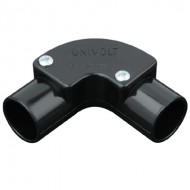25MM INSPECTION ELBOW - BLACK
