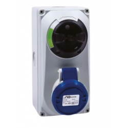 NIGLON 16A 3 PIN IP44 INTERLOCKING SWITCH SOCKET 240V BLUE