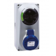 NIGLON 16A 3 PIN IP44 INTERLOCKING SWITCH SOCKET 240V BLUE