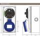 NIGLON 32A 3 PIN IP44 INTERLOCKING SWITCH SOCKET 240V BLUE