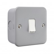 Saxby Metal Clad 10AX 1 Gang 2-Way Switch