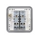 Saxby Metal Clad 10AX 2 Gang 2-Way Switch