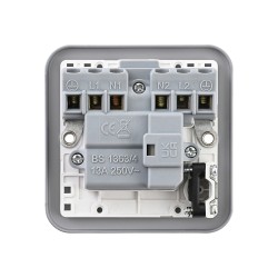 Saxby Metal Clad 13A Switched Fused Spur Unit with Flex Outlet