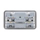 Saxby Metal Clad 13A 2 Gang Double Pole Switched Socket with 15.5W USB A+C