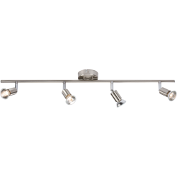 ML KNIGHTSBRIDGE 4 LIGHT BAR BRUSHED CHROME (GU10 LAMPS EXTRA)