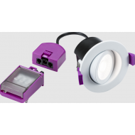 KNIGHTSBRIDGE SPEKTROLED TILT DOWNLIGHT IP65 4 X CCT DUAL WATTAGE WHITE