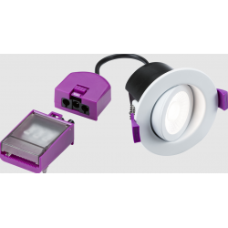 KNIGHTSBRIDGE SPEKTROLED TILT DOWNLIGHT IP65 4 X CCT DUAL WATTAGE WHITE