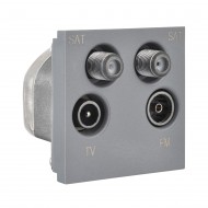 Saxby Euro Module Quadplex TV/SAT1/SAT2/DAB Module - Grey