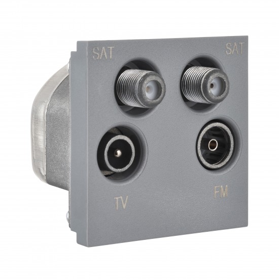 Saxby Euro Module Quadplex TV/SAT1/SAT2/DAB Module - Grey