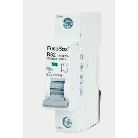 FUSEBOX 32A 10KA B TYPE 1 POLE MCB