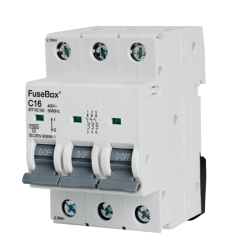 FUSEBOX 16A 10KA C TYPE 3 POLE MCB