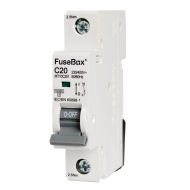 FUSEBOX 20A 10KA C TYPE 1 POLE MCB