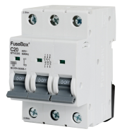 FUSEBOX 20A 10KA C TYPE 3 POLE MCB