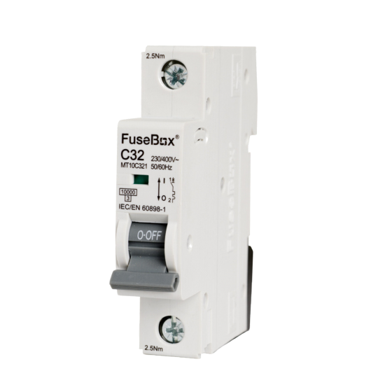 FUSEBOX 32A 10KA C TYPE 1 POLE MCB