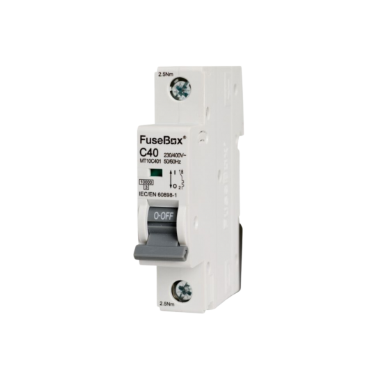 FUSEBOX 40A 10KA C TYPE 1 POLE MCB