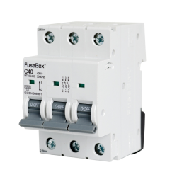 FUSEBOX 40A 10KA C TYPE 3 POLE MCB