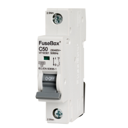 FUSEBOX 50A 10KA C TYPE 1 POLE MCB
