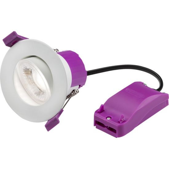 KNIGHTSBRIDGE RENU TILT DOWNLIGHT IP65 5W CCT (C/W WHITE BEZEL)
