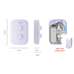 Redring - Pure RPS9 9.5kW instantaneous electric shower (white)