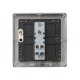 Saxby Raised Screwed 10AX 1 Gang 2-Way Switch - Antique Brass with Black Insert