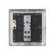 Saxby Raised Screwed 10AX 1 Gang 2-Way Switch - Matt Black with Black Insert