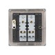 Saxby Raised Screwed 10AX 2 Gang 2-Way Switch - Matt Black with Black Insert