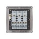 Saxby Raised Screwed 10AX 3 Gang 2-Way Switch - Antique Brass with Black Insert
