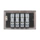 Saxby Raised Screwed 10AX 4 Gang 2-Way Switch - Antique Brass with Black Insert