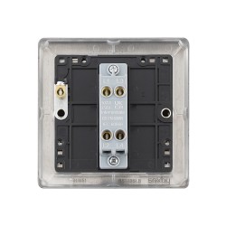 Saxby Raised Screwed 10AX 1 Gang Intermediate Switch - Matt Black with Black Insert