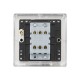 Saxby Raised Screwed 10AX 1 Gang 3-Pole Fan Isolator Switch - Brushed Steel with Black Insert