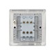 Saxby Raised Screwed 10AX 1 Gang 3-Pole Fan Isolator Switch - Brushed Steel with Grey Insert