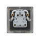 Saxby Raised Screwed 20A 1 Gang Double Pole Switch With Neon - Antique Brass with Black Insert