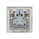 Saxby Raised Screwed 20A 1 Gang Double Pole Switch With Neon - Brushed Steel with Grey Insert