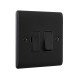 Saxby Raised Screwed 13A Switched Fused Spur Unit - Matt Black with Black Inserts
