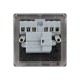 Saxby Raised Screwed 13A Switched Fused Spur Unit - Matt Black with Black Inserts